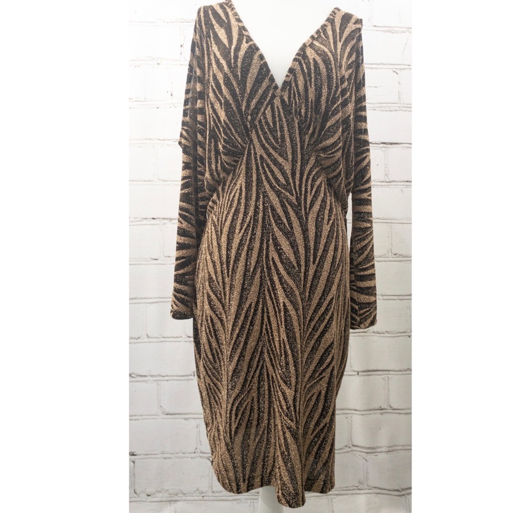 Venus Long Sleeve Shimmer Dress